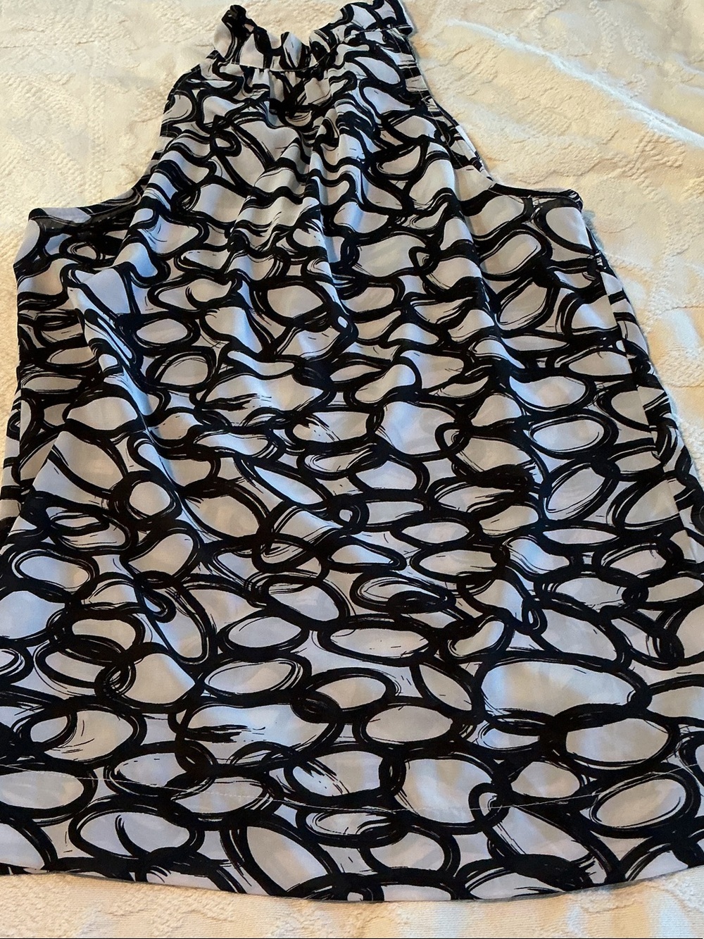 Mexx Black & White Abstract Scribble Blouse